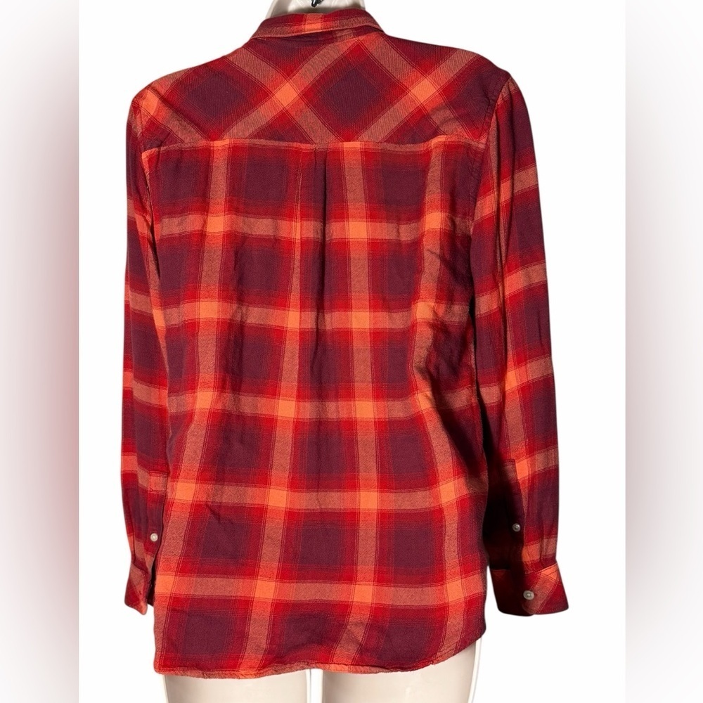 GAP x Pendleton Shirt Women’s XS Red Plaid Button-Up Long Sleeve Flannel Collab - Picture 6 of 11